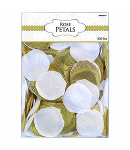 Amscan Inc. Confetti Rose Fabric Petal - Gold/White