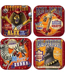 Party Express Madagascar 3-7 Inch Plates
