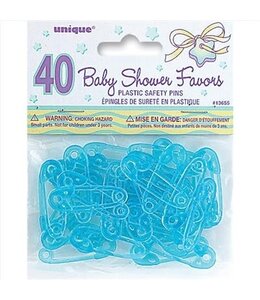 Unique Safety Pins - Baby Shower Favors Blue