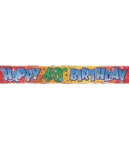 Unique Banner - Happy 40th Birthday  (12ft)