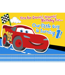 Party Express Invitation Cards - Cars 1st Birthday