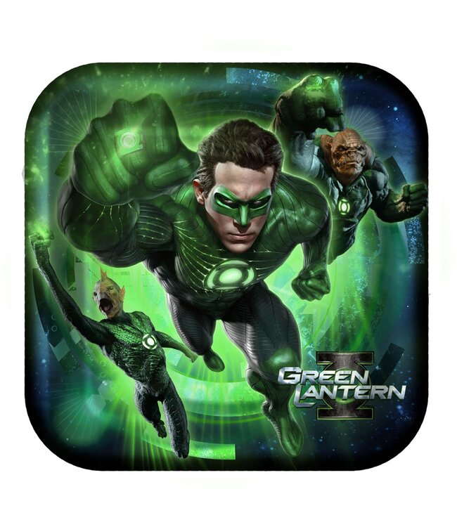 Party Express Green Lantern-Dinner Plates