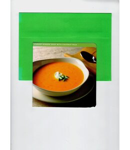 Menus and Music Greeting Card - Soup Recipe/Blank inside