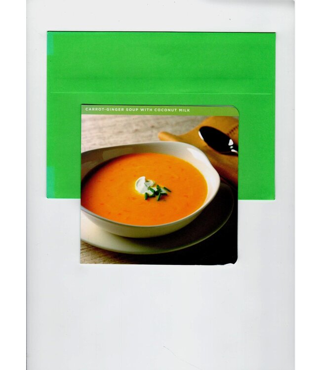 Menus and Music Greeting Card - Soup Recipe/Blank inside