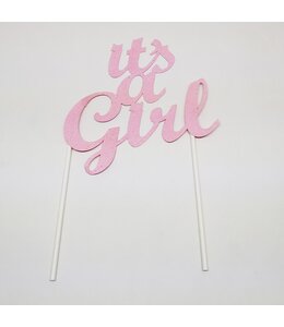 Cake Topper-It's A Girl Fuchsia