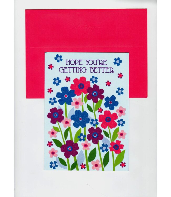 Design Design Greeting Card - Get Well Flower Garden