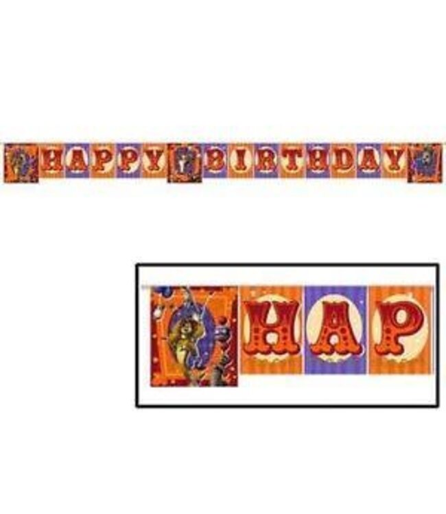 Party Express Madagascar 3 - Plastic Happy Birthday Banner