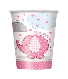 Unique Cups (9 oz) - Umbrellaphants Pink