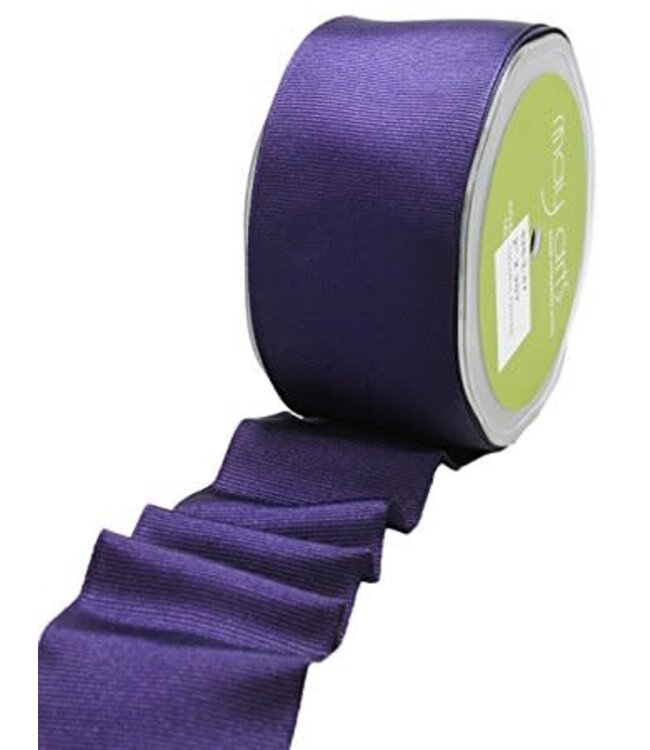May Arts Ribbon - 2 inch X 20 YD Grosgrain/Wired Purple