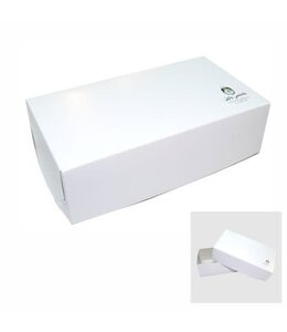 Global Wrap 2 Piece White Cardboard Box - 13 x 7 x 3.75 inch 1/Pk