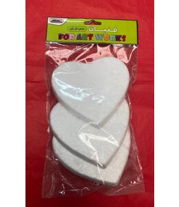 Comax Styrofoam Heart Cut Out 3/pk (13x12) cm