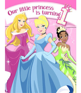 Party Express Invitations - Disney Princess 1st Birthday