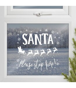 Ginger ray Christmas Window Sticker - Santa Stop Here