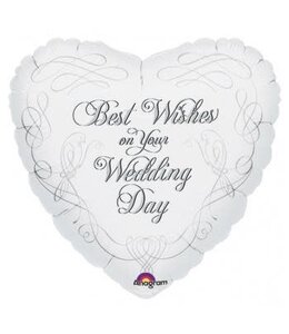 Anagram 18 Inch Mylar Balloon-Wedding Doves Best Wishes