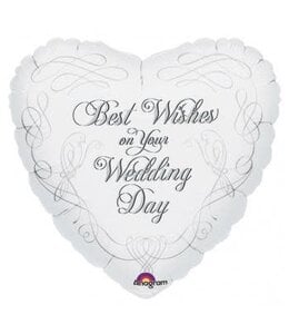 Anagram 18" Mylar - Wedding Doves Best Wishes