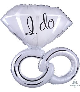 Anagram 30 Inch Mylar Balloon-Wedding Rings