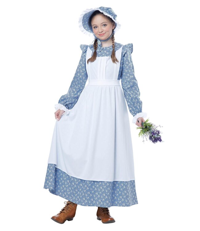 California Costumes Pioneer Girl Blue Costume