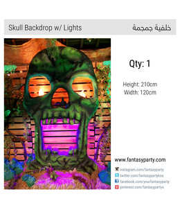 Skull Backdrop With Lights Rental