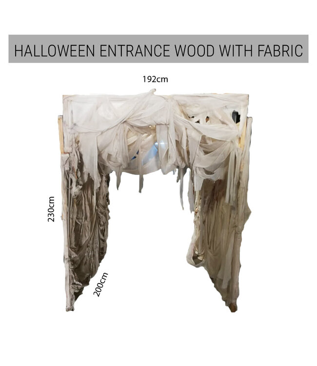 Halloween Entrance Fabric and Wood Panel-Rental