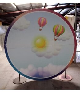 FP Party Supplies Hot Air Balloons In Sky Backdrop Diam 200 Cm Rental