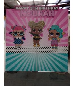 FP Party Supplies LOL Happy Birthday Backdrop 210x235 cm Rental