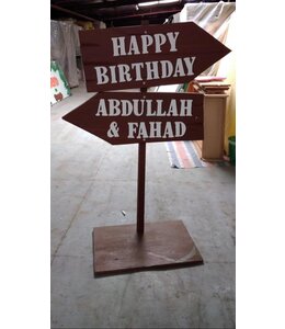 FP Party Supplies Sign Board 110x150 Cm Rental