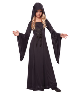California Costumes Hooded Girls Black Robe