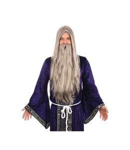 Rubies Costumes Wizard Wig & Beard Long Grey