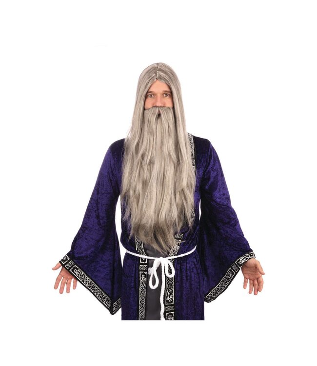 Rubies Costumes Wizard Wig & Beard Long Grey