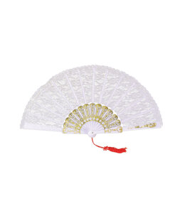 Rubies Costumes Fan. White Lace