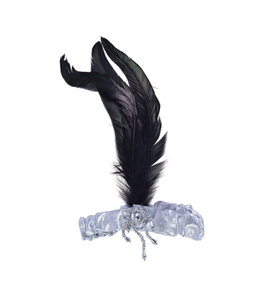Rubies Costumes Flapper Silver Headband W/Black Feathers