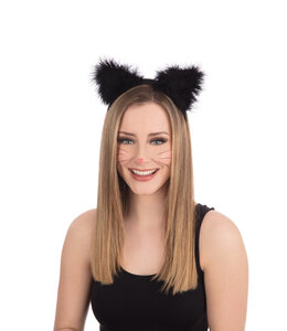 Rubies Costumes Cat Ears Marabou On Headband