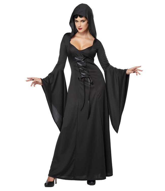 California Costumes Women  Deluxe Hooded Robe -Black