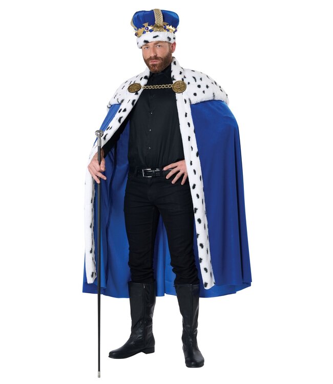 California Costumes Royal Cape & Crown OS/Adult-Blue
