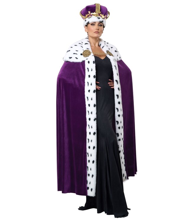 California Costumes Royal Cape & Crown Set OS/Adult-Purple