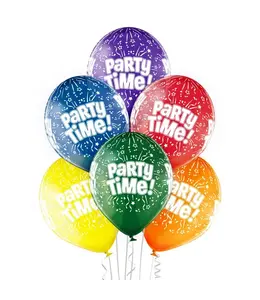 Belbal 12 Inch Printed Latex Balloons 6/pk-Party Time