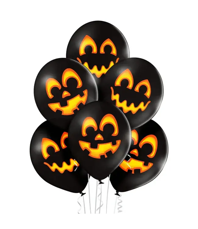 Belbal 12 Inch Latex Printed Balloons 6 /pk-Pumpkins