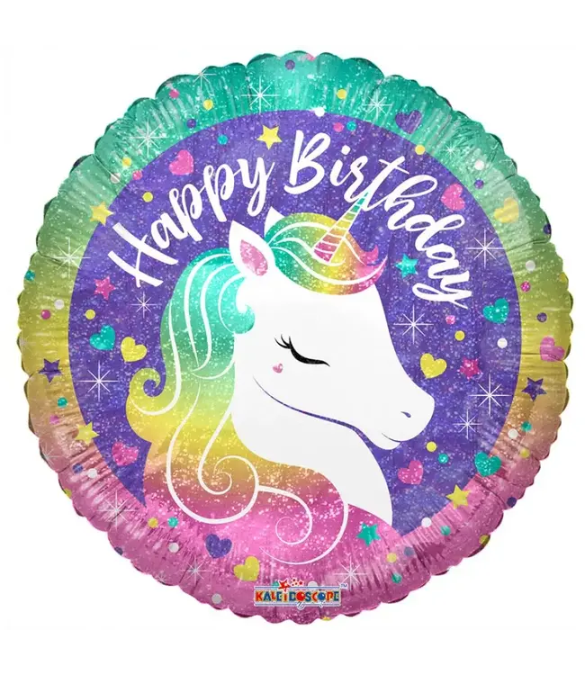 Conver 18 Inch Foil Balloon-Birthday Rainbow Unicorn