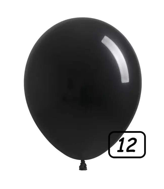 Wintex 12 Inch Latex Balloons 100ct-Black