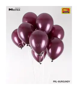 Neotex 12 Inch Pearl Latex Balloons 100ct-Burgundy
