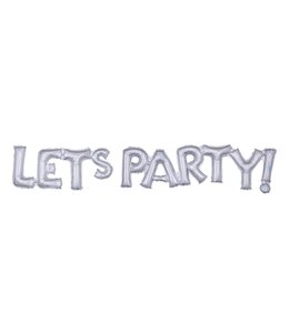 Amscan Inc. Balloon Block Phrase "Let's Party" - Holographic