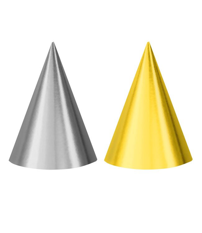 Amscan Inc. Birthday Accessories Silver & Gold Cone Party Hats