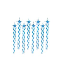 Amscan Inc. Spiral Candles w/Star Topper - Blue