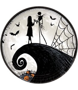 Amscan Inc. 9 Inch Round Plates-Disney Tim Burton's Nightmare Before Christmas