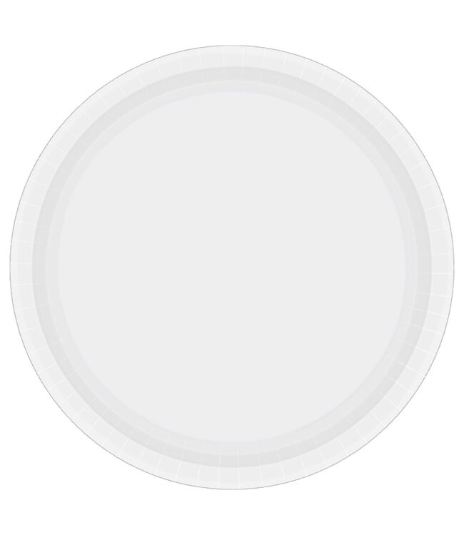 Amscan Inc. 7 Inch Round Plates 20/pk-Frosty White