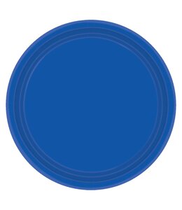 Amscan Inc. Value Paper Round 7 Inch Plates 20/pk-Bright Royal Blue