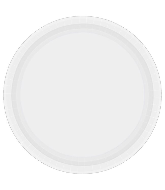 Amscan Inc. 9 Inch Round Plates 16/pk-White