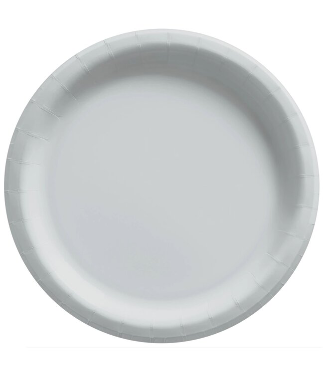 Amscan Inc. 6 3/4 Inch Round Paper Plates 20/pk-Silver