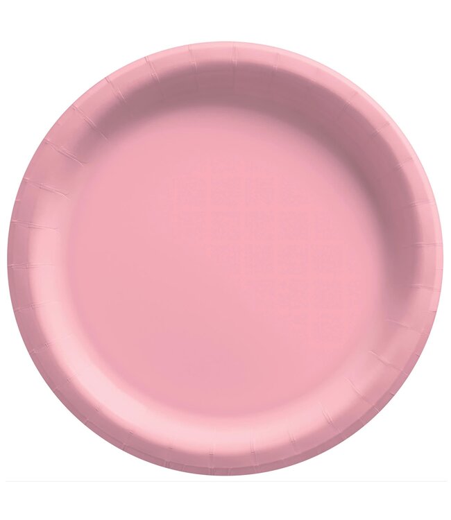 Amscan Inc. 8 1/2" Round Paper Plates, Mid Ct. -  New Pink