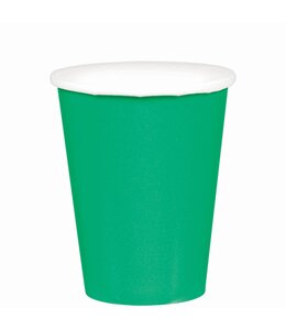 Amscan Inc. 9 oz. Paper Cups, Mid Ct. - Festive Green